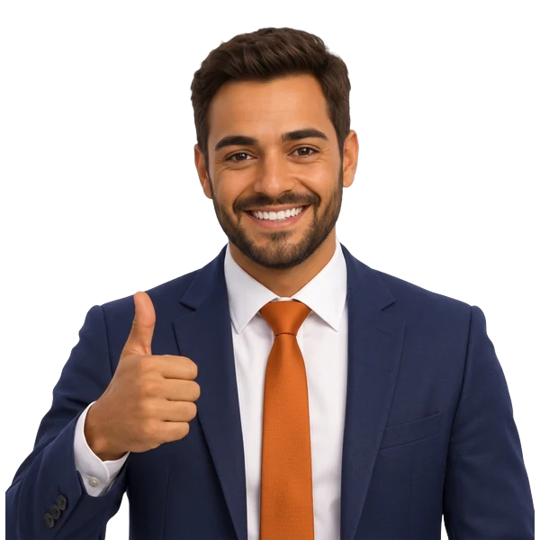 Dono de restaurante feliz